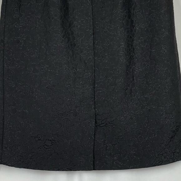 Vera Wang Metallic Black Pleated Party Event Skirt NWOT Size 2 - Picture 6 of 11